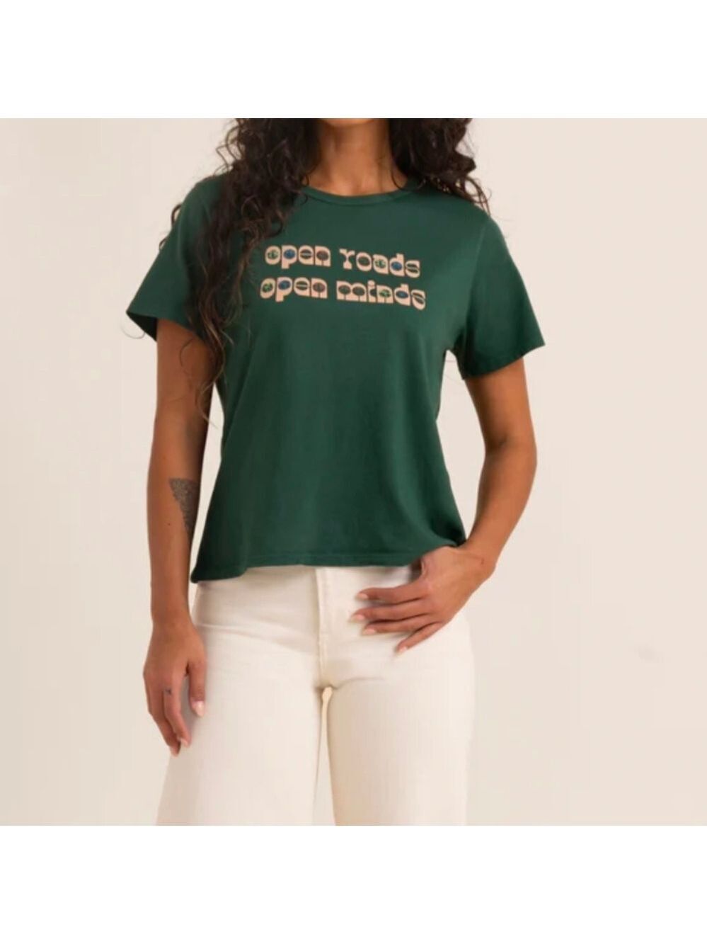 Roark open roads premium green tee size large
